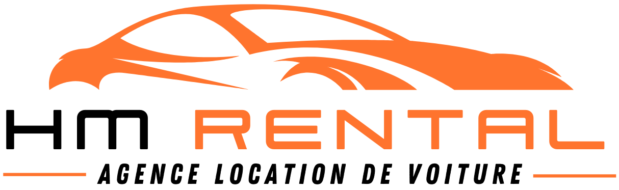 HM RENTAL location voiture agadir, car rental agadir without deposit, location voiture aéroport pas cher sans caution logo